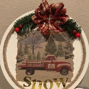 Vintage Red Truck decor